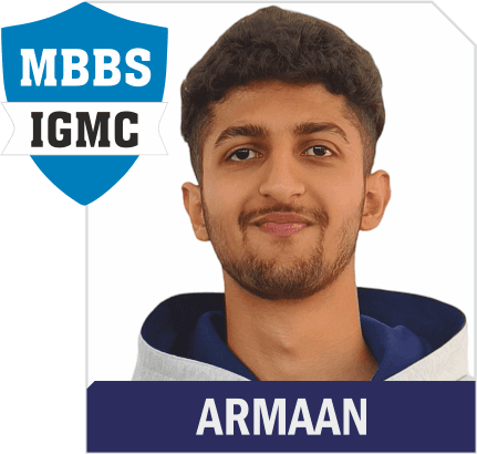 NEET 2025 result card from Aspire IIT & Medical: portrait of a selected student in an Aspire hoodie, with the student's name and allotted medical college printed on the card