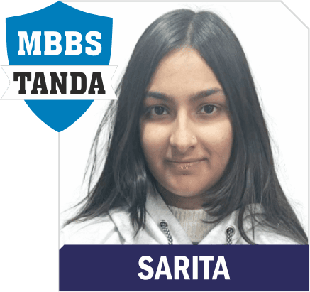 NEET 2025 result card from Aspire IIT & Medical: portrait of a selected student in an Aspire hoodie, with the student's name and allotted medical college printed on the card