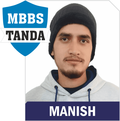 NEET 2025 result card from Aspire IIT & Medical: portrait of a selected student in an Aspire hoodie, with the student's name and allotted medical college printed on the card