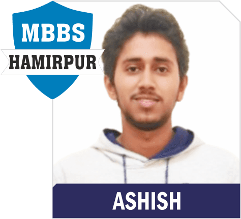 NEET 2025 result card from Aspire IIT & Medical: portrait of a selected student in an Aspire hoodie, with the student's name and allotted medical college printed on the card