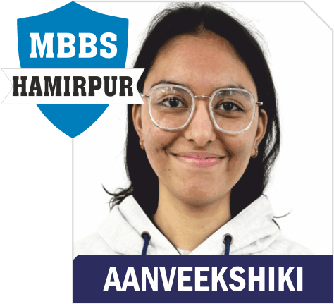 NEET 2025 result card from Aspire IIT & Medical: portrait of a selected student in an Aspire hoodie, with the student's name and allotted medical college printed on the card