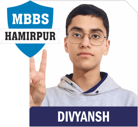 NEET 2025 result card from Aspire IIT & Medical: portrait of a selected student in an Aspire hoodie, with the student's name and allotted medical college printed on the card