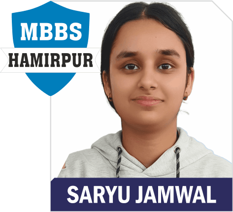 NEET 2025 result card from Aspire IIT & Medical: portrait of a selected student in an Aspire hoodie, with the student's name and allotted medical college printed on the card