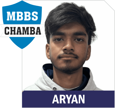 NEET 2025 result card from Aspire IIT & Medical: portrait of a selected student in an Aspire hoodie, with the student's name and allotted medical college printed on the card