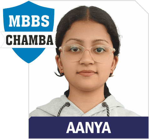 NEET 2025 result card from Aspire IIT & Medical: portrait of a selected student in an Aspire hoodie, with the student's name and allotted medical college printed on the card