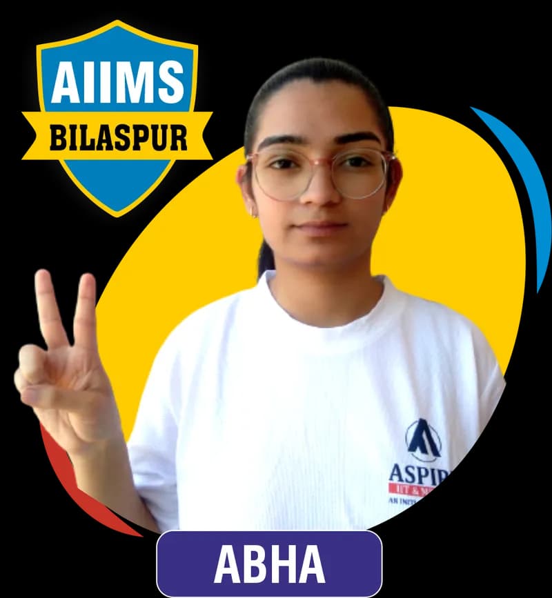 NEET 2023 result card from Aspire IIT & Medical: portrait of a selected student in an Aspire hoodie, with the student's name and allotted medical college printed on the card