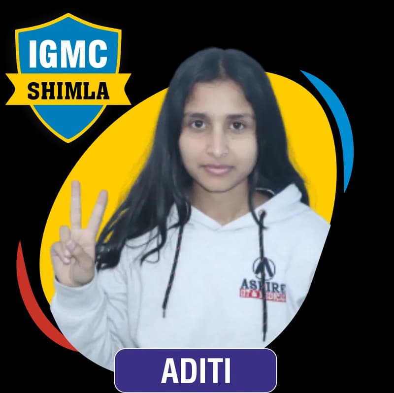 NEET 2023 result card from Aspire IIT & Medical: portrait of a selected student in an Aspire hoodie, with the student's name and allotted medical college printed on the card