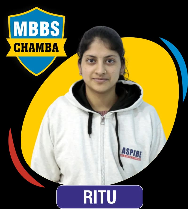 NEET 2023 result card from Aspire IIT & Medical: portrait of a selected student in an Aspire hoodie, with the student's name and allotted medical college printed on the card