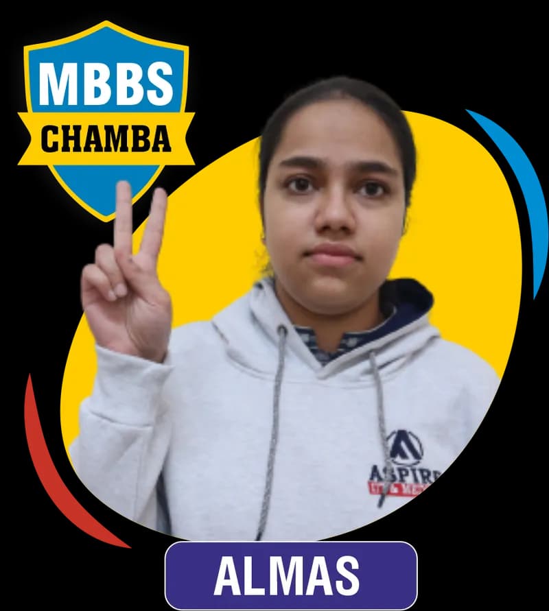 NEET 2023 result card from Aspire IIT & Medical: portrait of a selected student in an Aspire hoodie, with the student's name and allotted medical college printed on the card