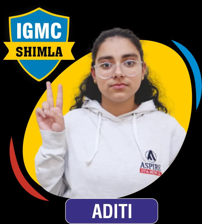 NEET 2023 result card from Aspire IIT & Medical: portrait of a selected student in an Aspire hoodie, with the student's name and allotted medical college printed on the card