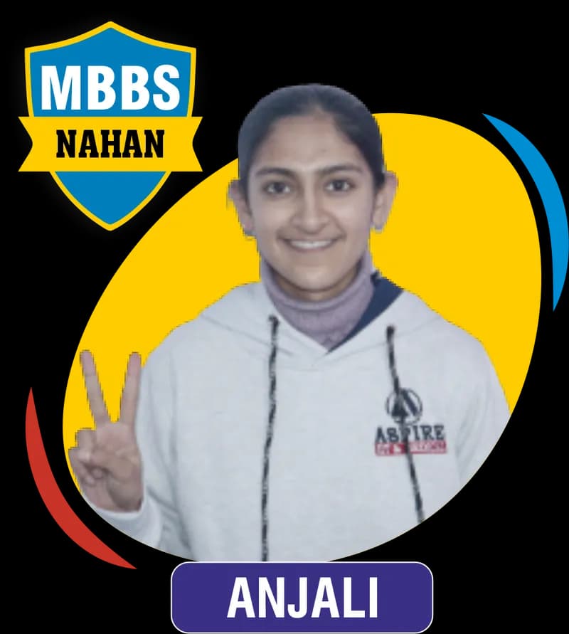 NEET 2023 result card from Aspire IIT & Medical: portrait of a selected student in an Aspire hoodie, with the student's name and allotted medical college printed on the card