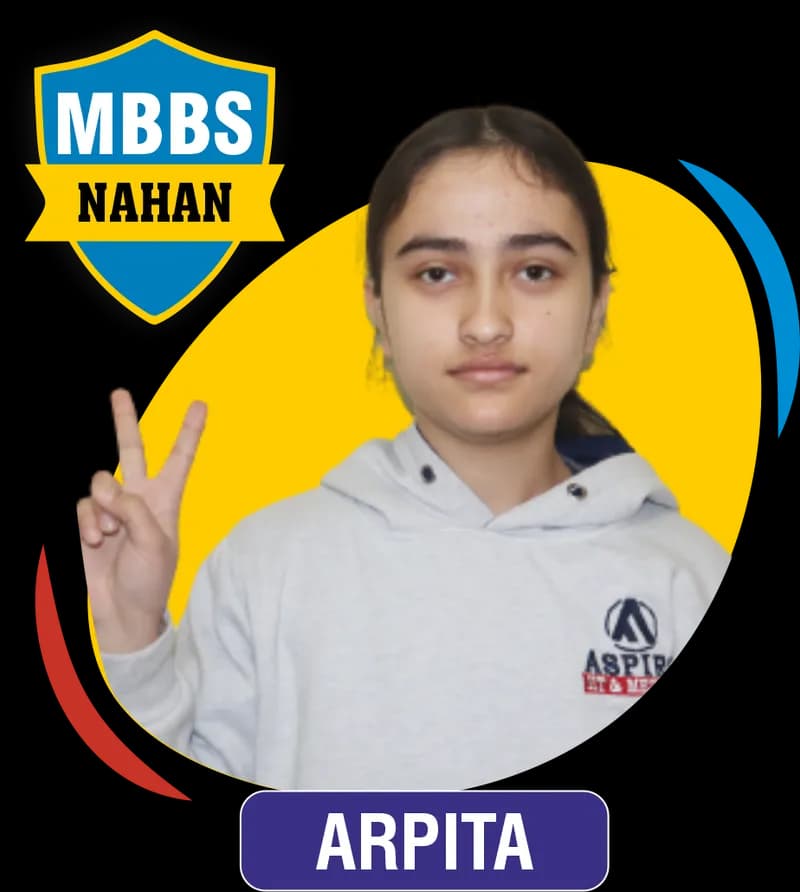 NEET 2023 result card from Aspire IIT & Medical: portrait of a selected student in an Aspire hoodie, with the student's name and allotted medical college printed on the card
