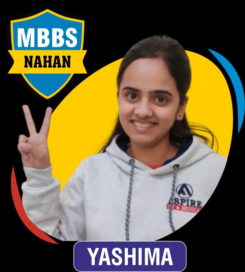 NEET 2023 result card from Aspire IIT & Medical: portrait of a selected student in an Aspire hoodie, with the student's name and allotted medical college printed on the card