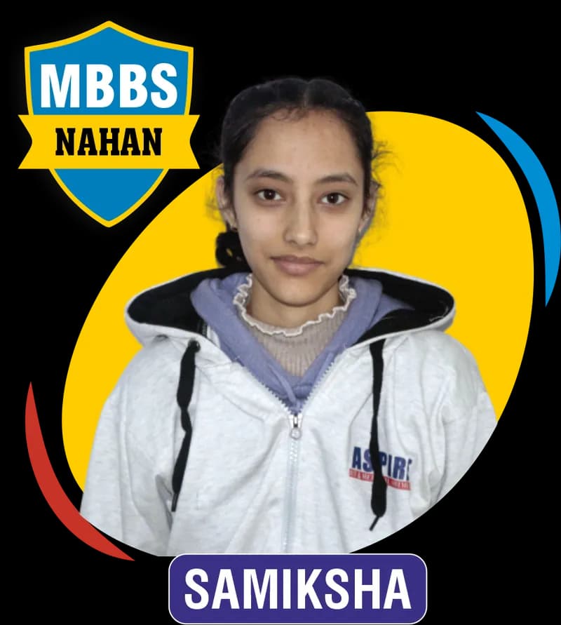 NEET 2023 result card from Aspire IIT & Medical: portrait of a selected student in an Aspire hoodie, with the student's name and allotted medical college printed on the card