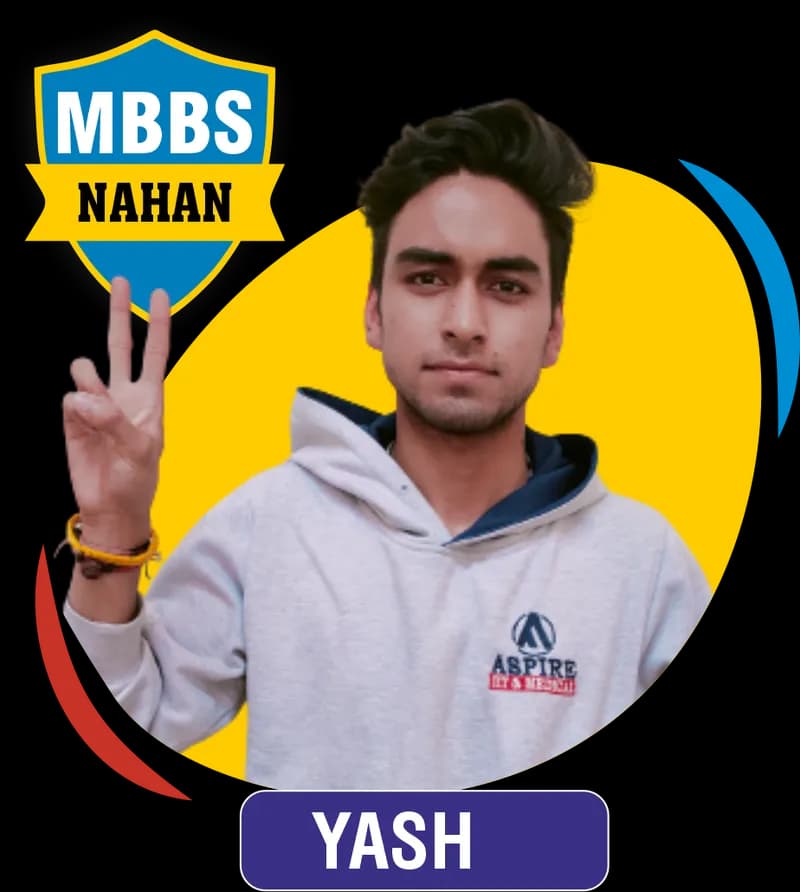 NEET 2023 result card from Aspire IIT & Medical: portrait of a selected student in an Aspire hoodie, with the student's name and allotted medical college printed on the card
