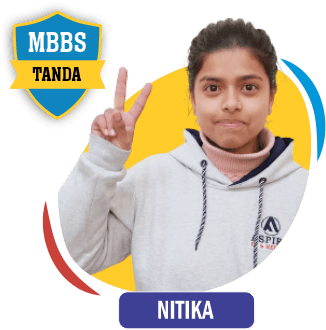 NEET 2022 result card from Aspire IIT & Medical: portrait of a selected student in an Aspire hoodie, with the student's name and allotted medical college printed on the card