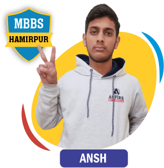NEET 2022 result card from Aspire IIT & Medical: portrait of a selected student in an Aspire hoodie, with the student's name and allotted medical college printed on the card