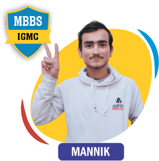 NEET 2022 result card from Aspire IIT & Medical: portrait of a selected student in an Aspire hoodie, with the student's name and allotted medical college printed on the card
