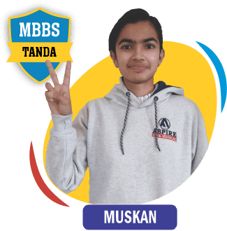 NEET 2022 result card from Aspire IIT & Medical: portrait of a selected student in an Aspire hoodie, with the student's name and allotted medical college printed on the card