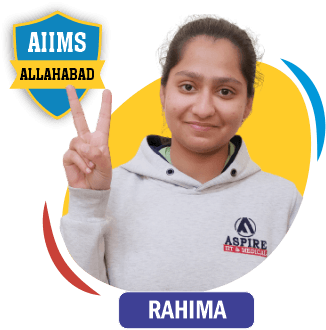 NEET 2022 result card from Aspire IIT & Medical: portrait of a selected student in an Aspire hoodie, with the student's name and allotted medical college printed on the card