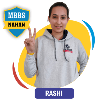 NEET 2022 result card from Aspire IIT & Medical: portrait of a selected student in an Aspire hoodie, with the student's name and allotted medical college printed on the card