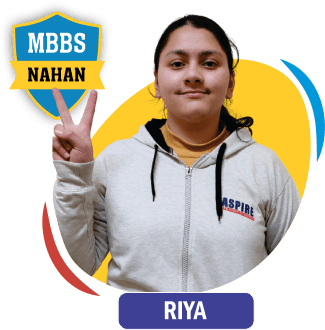 NEET 2022 result card from Aspire IIT & Medical: portrait of a selected student in an Aspire hoodie, with the student's name and allotted medical college printed on the card