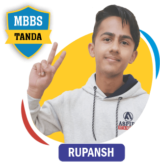 NEET 2022 result card from Aspire IIT & Medical: portrait of a selected student in an Aspire hoodie, with the student's name and allotted medical college printed on the card
