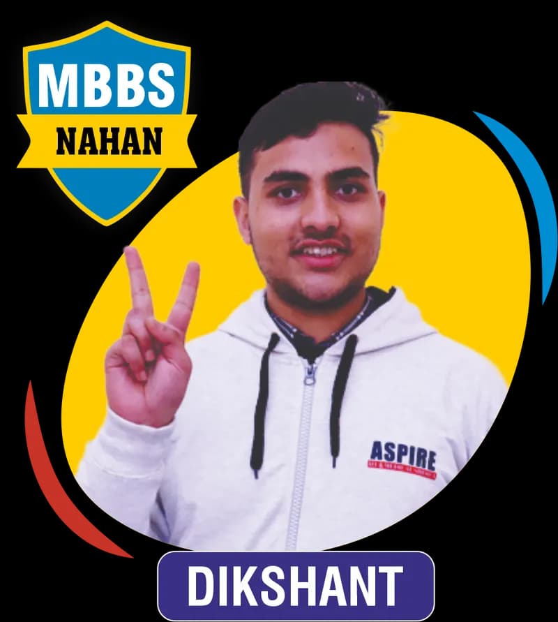 NEET 2021 result card from Aspire IIT & Medical: portrait of a selected student in an Aspire hoodie, with the student's name and allotted medical college printed on the card