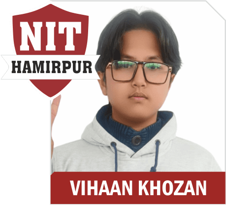 JEE 2025 result card from Aspire IIT & Medical: portrait of a selected student in an Aspire hoodie, with the student's name and allotted institute printed on the card