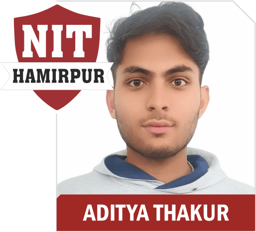 JEE 2025 result card from Aspire IIT & Medical: portrait of a selected student in an Aspire hoodie, with the student's name and allotted institute printed on the card