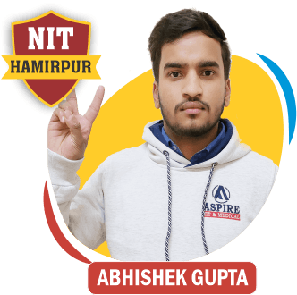 JEE 2022 result card from Aspire IIT & Medical: portrait of a selected student in an Aspire hoodie, with the student's name and allotted institute printed on the card