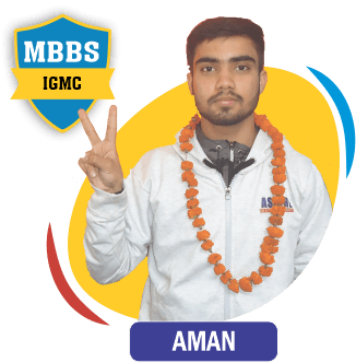 NEET 2020 result card from Aspire IIT & Medical: portrait of a selected student in an Aspire hoodie, with the student's name and allotted medical college printed on the card
