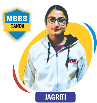 NEET 2020 result card from Aspire IIT & Medical: portrait of a selected student in an Aspire hoodie, with the student's name and allotted medical college printed on the card