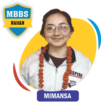 NEET 2020 result card from Aspire IIT & Medical: portrait of a selected student in an Aspire hoodie, with the student's name and allotted medical college printed on the card