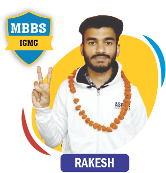 NEET 2020 result card from Aspire IIT & Medical: portrait of a selected student in an Aspire hoodie, with the student's name and allotted medical college printed on the card