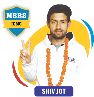 NEET 2020 result card from Aspire IIT & Medical: portrait of a selected student in an Aspire hoodie, with the student's name and allotted medical college printed on the card