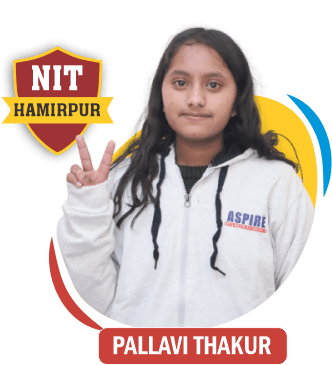 JEE 2021 result card from Aspire IIT & Medical: portrait of a selected student in an Aspire hoodie, with the student's name and allotted institute printed on the card