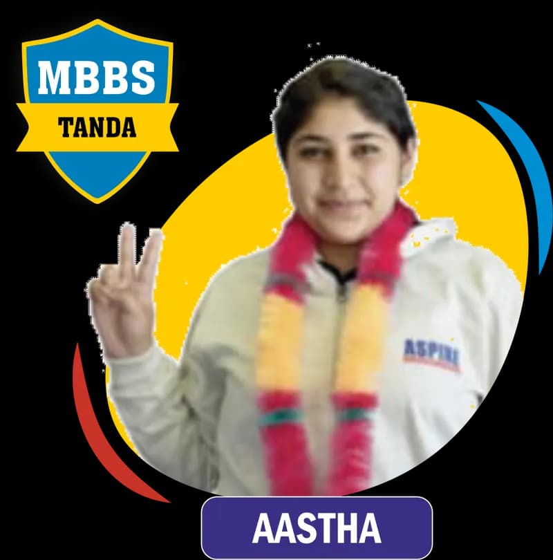 NEET 2019 result card from Aspire IIT & Medical: portrait of a selected student in an Aspire hoodie, with the student's name and allotted medical college printed on the card